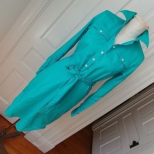 Ralph Lauren POLO turquoise shirt dress